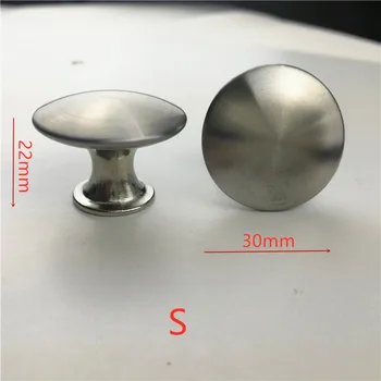 

30mm 50pcs/lot Stainless steel Satin Knob Pull Handle Hardware free shipping - S