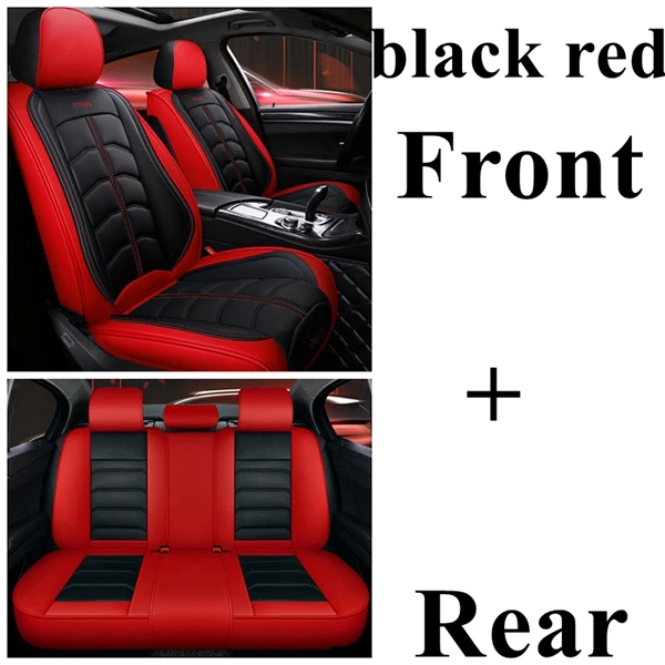 black red standard Dingdian передняя+ задняя 5 Автомобильное сиденье крышка для NISSAN Juke Fuga Altima Pulsar Rogue Cefiro Xterra Silvia Sentra Cedric March Teana - Название цвета: black red standard