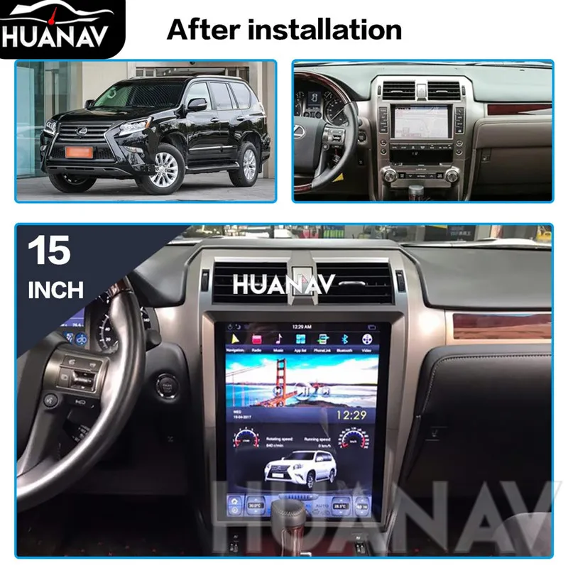 Tesla styel Android 9 автомобильный DVD плеер GPS навигация для Lexus GX400 GX460 2010 2019 Авто радио