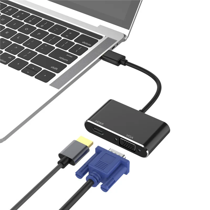 USB 3,0 к HDMI VGA конвертер 1080P видео Графика Кабель-адаптер для Windows 7/8/10 портативных ПК HDTV мониторы проекторов