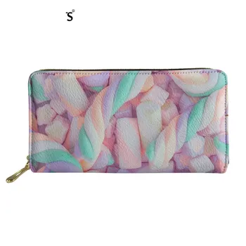 

Cotton Candy 3D Printing Girls Long Purse Large Capacity Money Cash Wallet Interior Slot Pocket Coin Holder Bags Murse Sumka