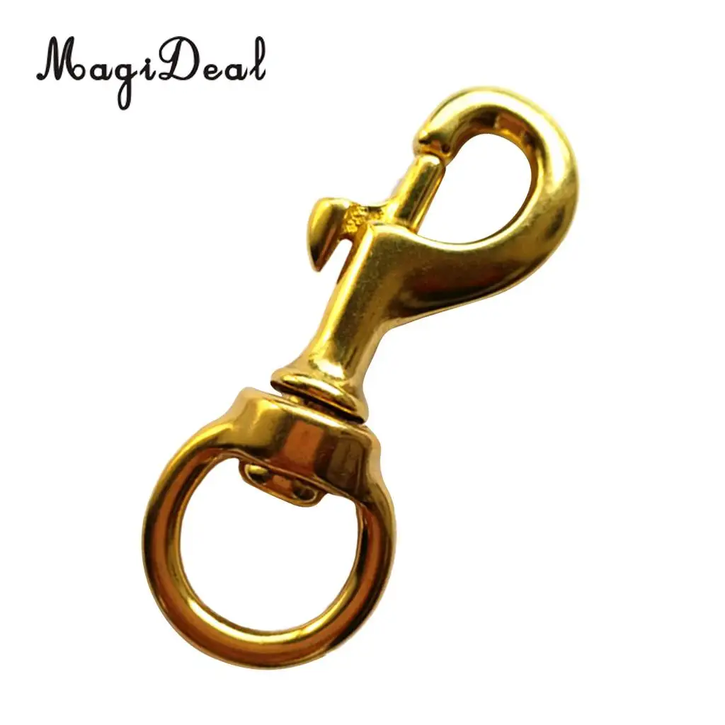 MagiDeal Solid Brass Trigger Swivel Snap Hook Ring Clip Key Holder Key Chain for Straps Bag Belt 18x59mm