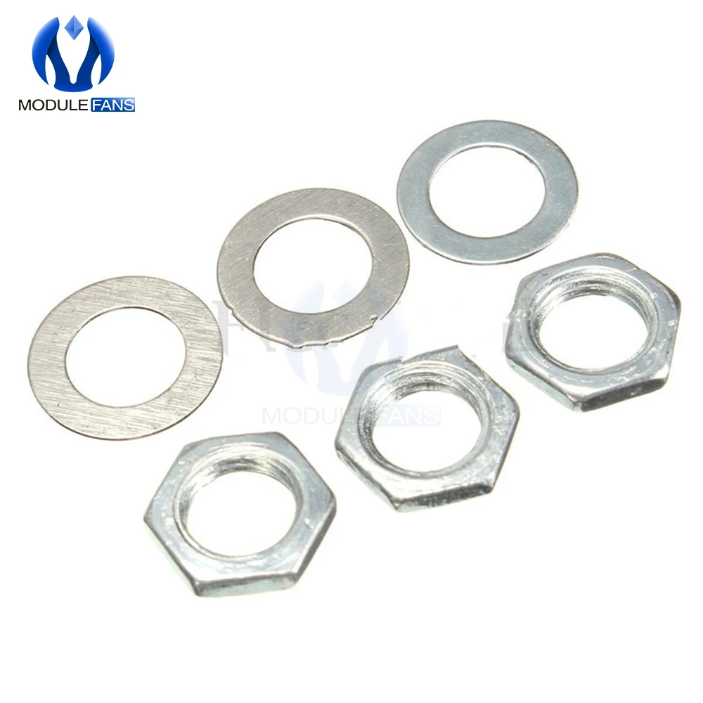 Rotary Potentiometer Adjustable Resistor 6mm 3 Pin Knurled Shaft Single Linear B Type B10K ohm 5PCS DIY Kit