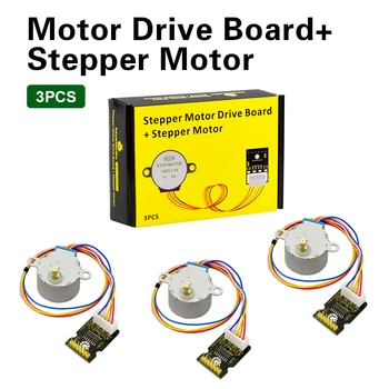 

Free shipping!3 PCS (Keyestudio 5V Stepper Motor 28BYJ-48+ULN2003 Driver board) for Arduino