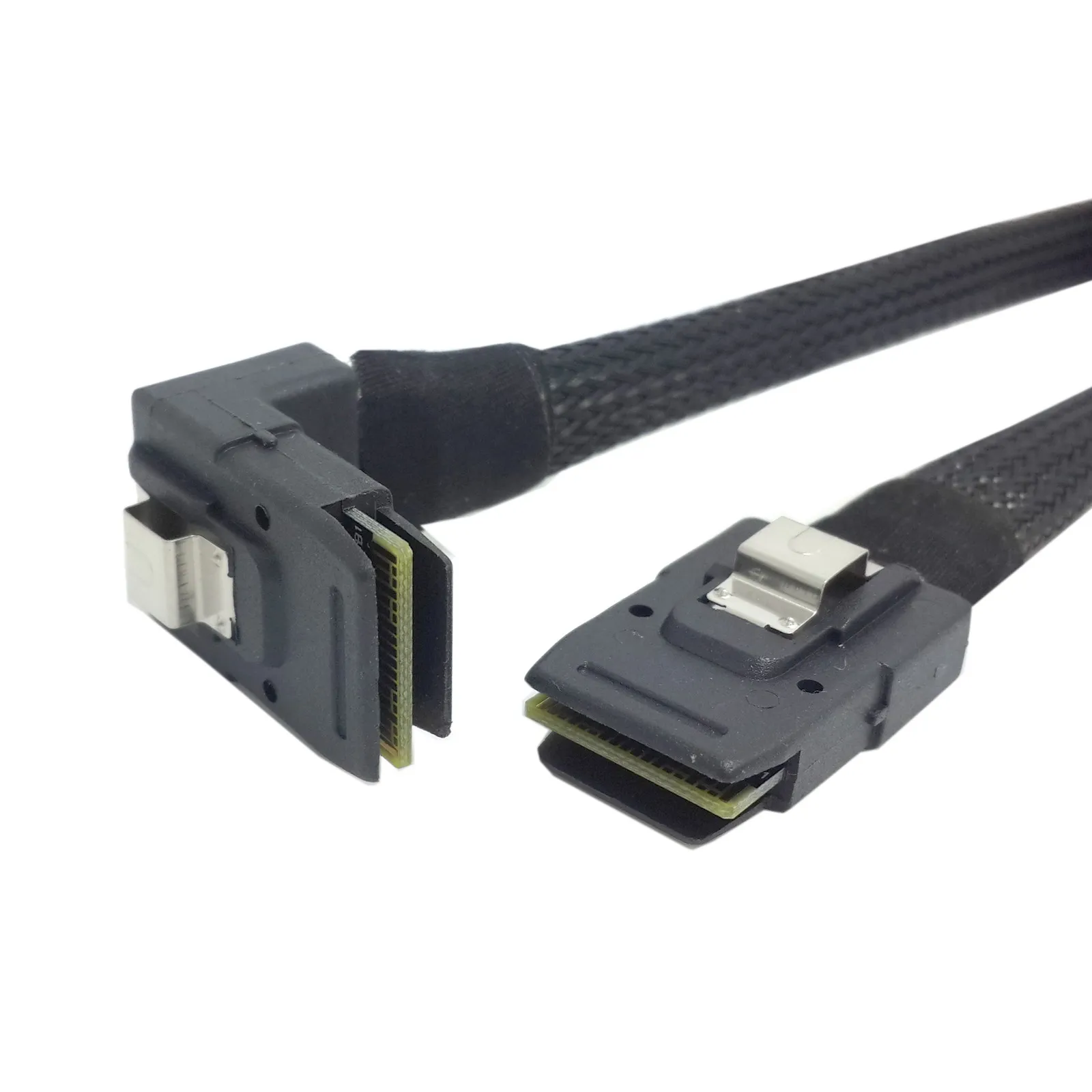 1m 3FT SFF 8087 Mini SAS 4i 36 Pin to 36Pin Right 90 градусный Угловой кабель|Компьютерные кабели и