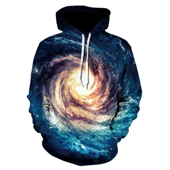 

Space vortex galaxy personality print hoodies for both men and women's sweatshirts, 3d branded clothing hoodies and hoodie print