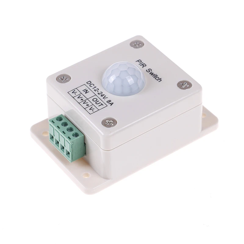 

12V-24V 8A Motion Sensor Motion Sensor Switch Infrared PIR Motion Sensor Recessed Wall Lamp Light Bulb Switch 2019 DC
