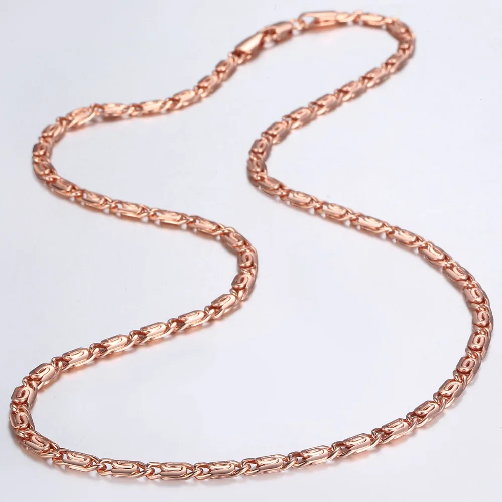 Ожерелье женское из розового золота 4 5 пробы 18 36 дюймов 585 мм|link chain|necklace longmen necklace |