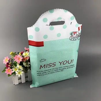 

100pcs Plastic Jewelry Gift Bags Thicken Cartoon Costume Plastic Bags Clothing Cosmetic Shopping Bags Jewelry Package Tote Bags