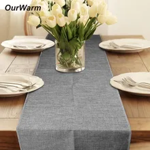 OurWarm скатерть из джутовой мешковины, рустикальное свадебное украшение, имитация льняной скатерти для домашнего банкета, вечерние принадлежности, домашний текстиль