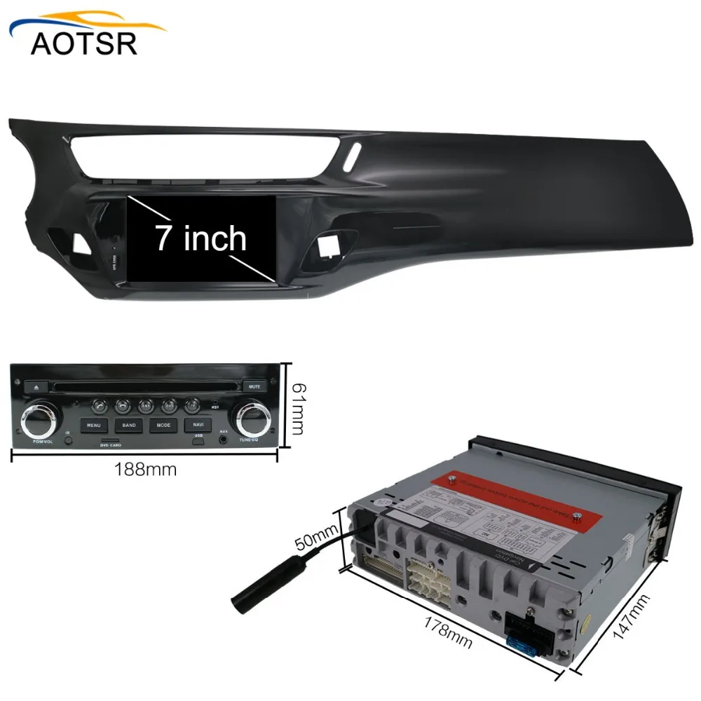 

IPS Screen 7" Android 8.1 Car DVD multimedia Player head unit For Citroen C3 DS3 2010-2016 Car Radio stereo GPS navigation 8Core