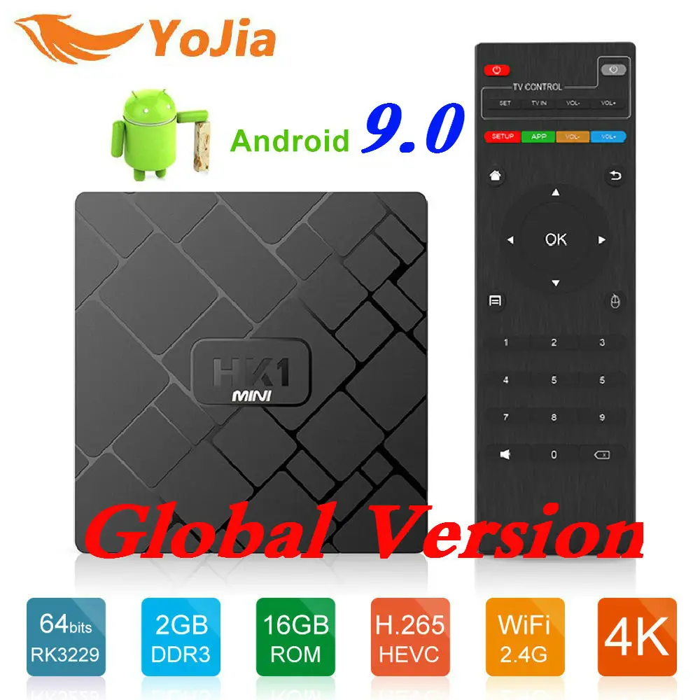 RK3229 HK1 MINI Smart TV BOX Android 9.0 Quadcore 2G 16G Sep Top Box 2