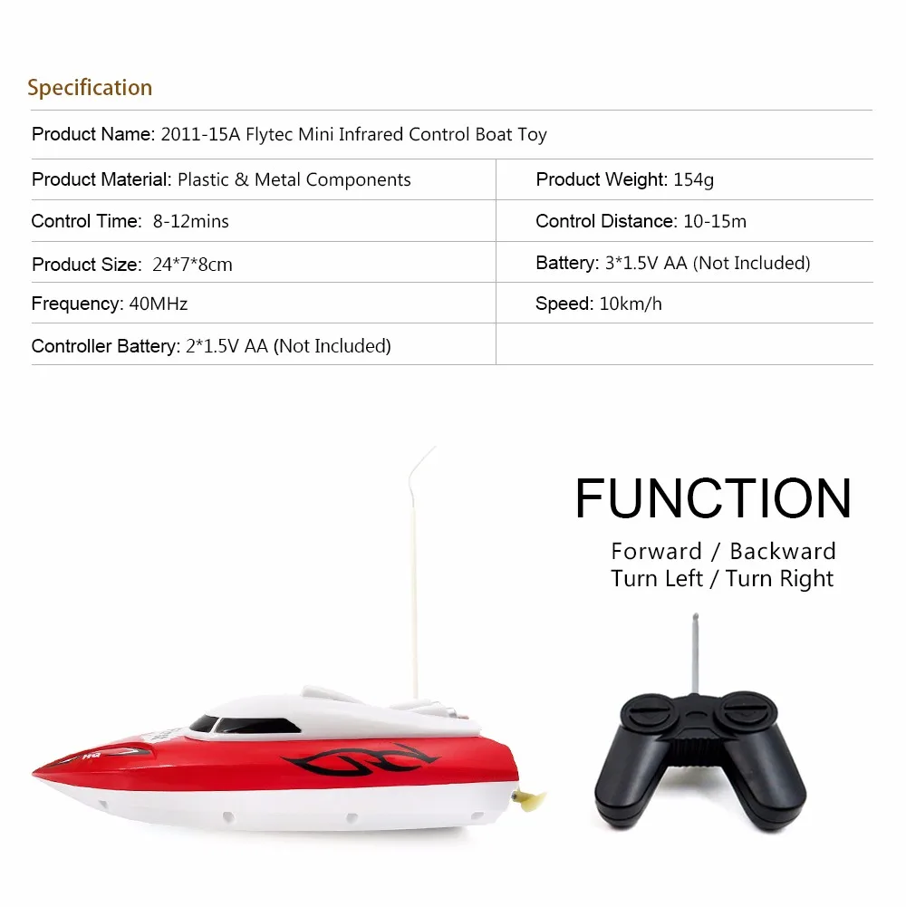 Flytec моделирование игрушечная лодка Flytec 2011-15A 10 км/ч дистанционное управление RC лодки якорь корабля пластик электрическая миниатюрная быстроходная лодка игрушки