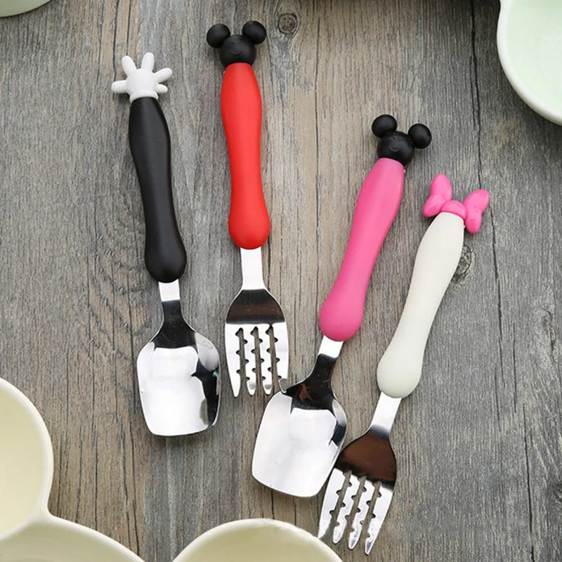 

2 pcs/set Cute child Tableware Set Fork Kids Tableware Set Two colors Children dinnerware set