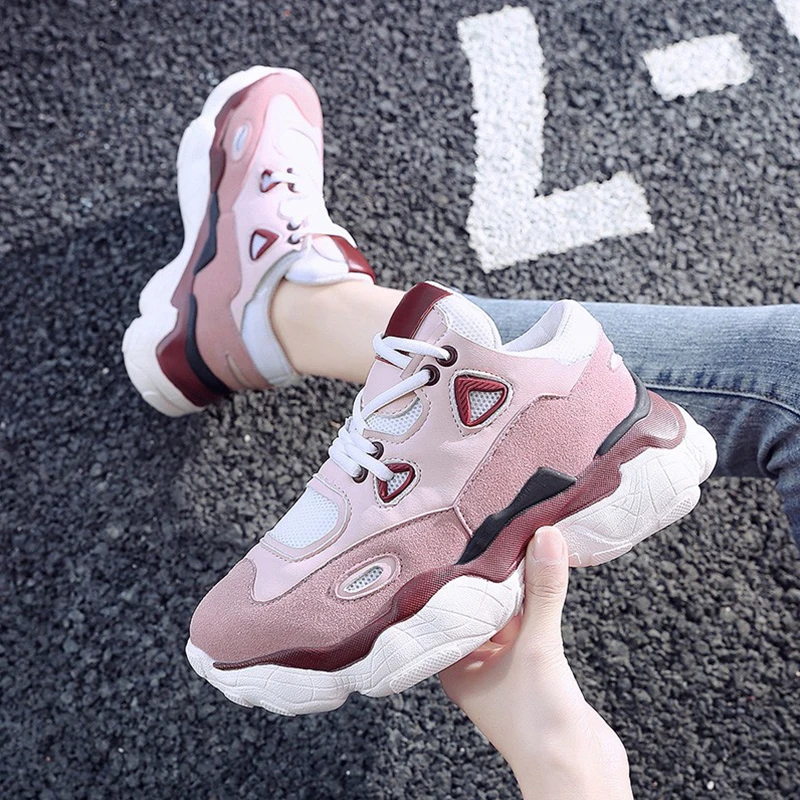 

Casual Shoes Women Chunky Sneakers Fashion Dad Shoes For Women Spring Autumn White Black Shoes Chunky Sneaker Vulcanize Shoes