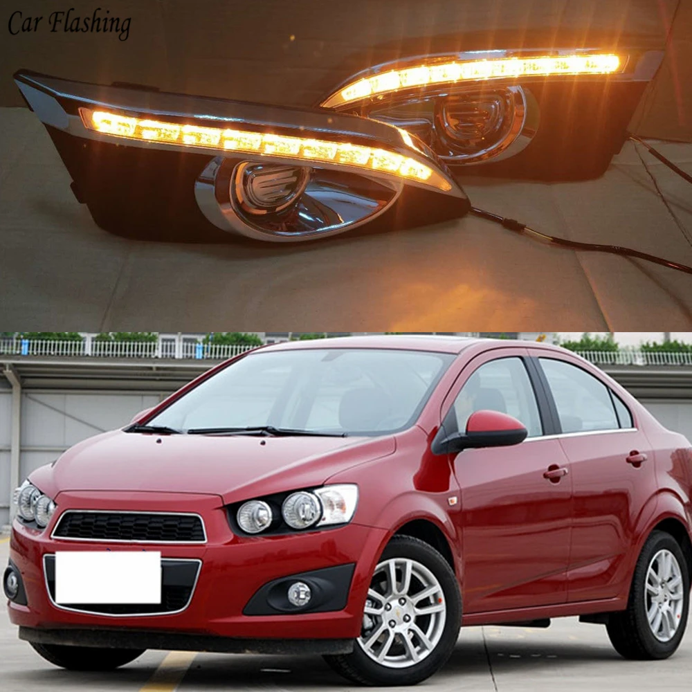 Автомобильные мигающие дневные ходовые огни 2 светодиодный т. для Chevrolet Chevy AVEO Sonic
