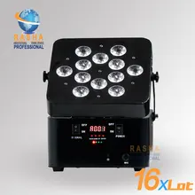 16x Лот Раша 12 шт.* 15 Вт 5in1 RGBAW Батарея питание Беспроводной DMX512 LED Par свет, свобода LED Slim пар может долго 8-10hours резервного копирования