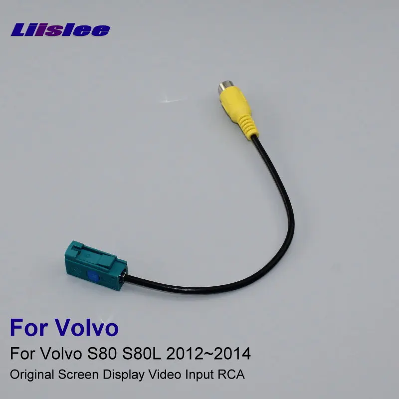 Liislee For Volvo S80 S80L 2012 2014 բնօրինակ վիդեո մուտքային անջատիչ RCA ադապտեր հետևի տեսախցիկ RCA միակցիչ ադապտեր լարային մալուխ