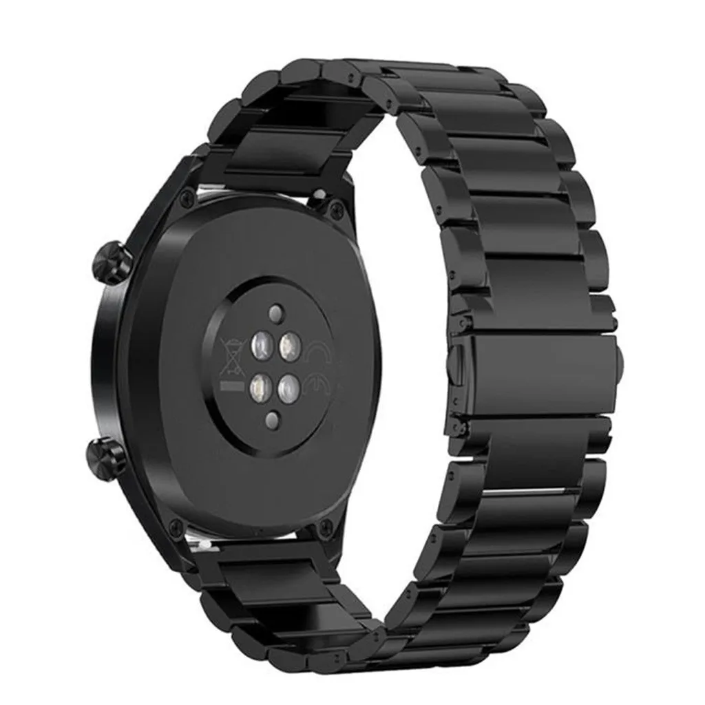 Ремешок для умных часов Smartband Mi Band из нержавеющей стали, быстроразъемный ремешок для huawei Watch GT, сменный ремешок, аксессуары для наручных часов - Цвет: Black