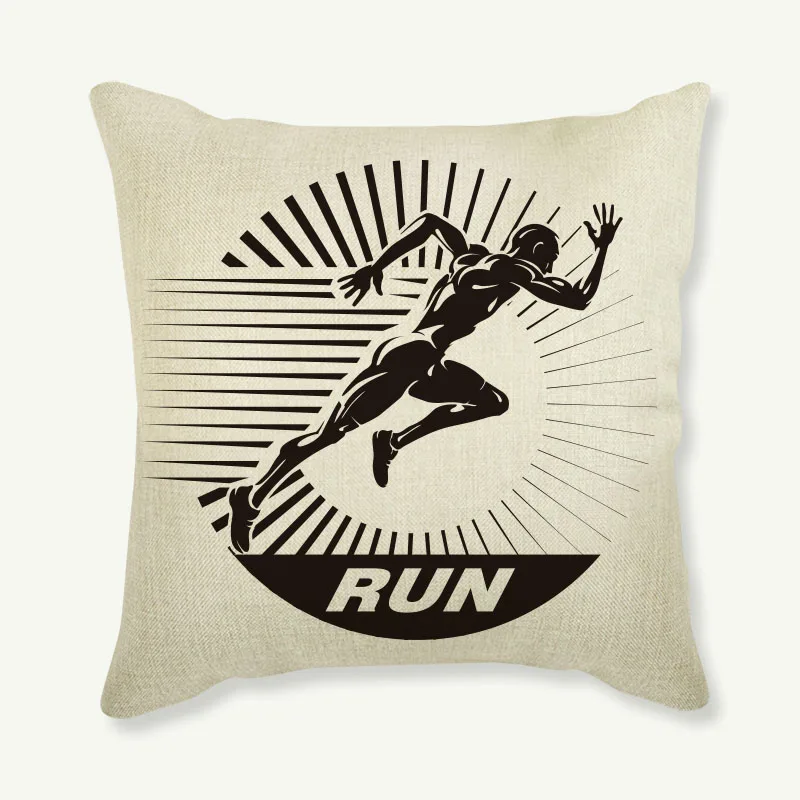 Движения проекта узор Чехлы черный Бокс велосипед парусник печатных хлопок белье украшения дома диван бросок наволочка