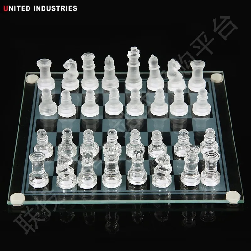 20x20&25x25&35x35cm Glass Chess Pieces New Solid Glass High quality Nice Gift Chess Checker Educational International