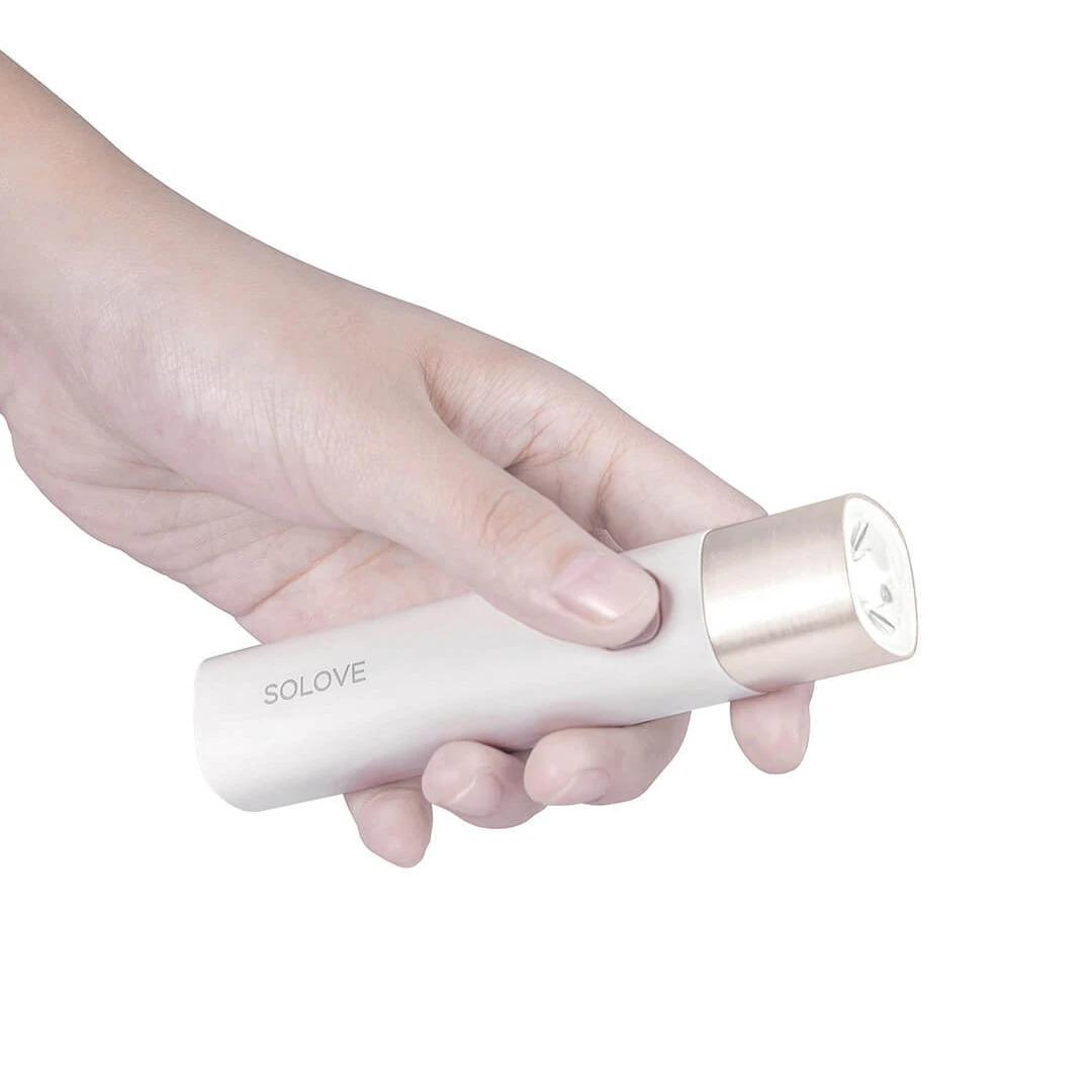 Xiaomi SOLOVE USB Электрический фонарь перезаряжаемый яркий фонарик 3000 мАч Внешний аккумулятор портативный мини светодиодный фонарь для наружного велосипеда