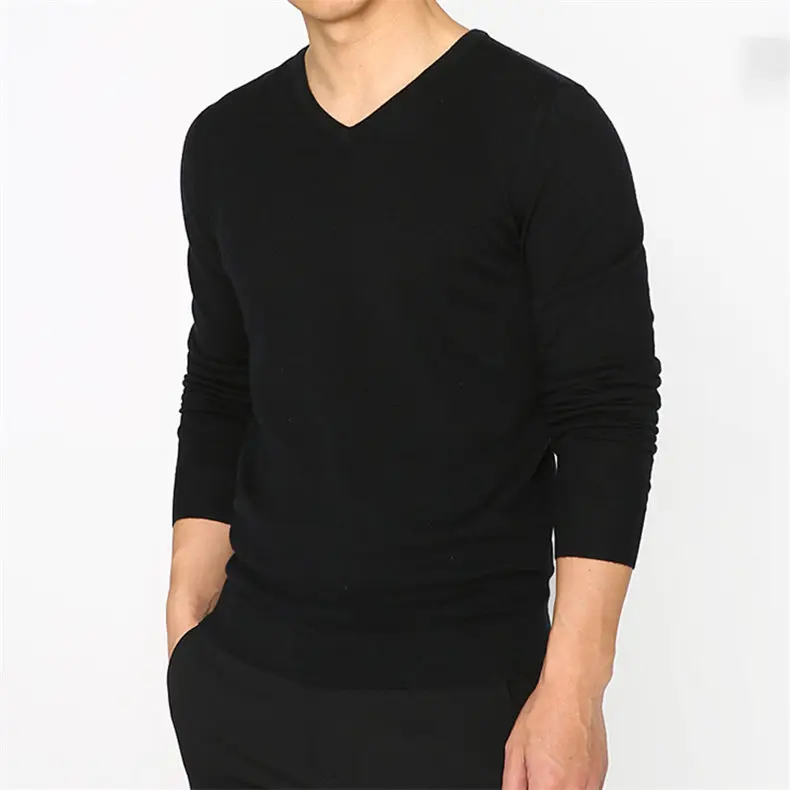 Woolen SweaterS Pullover Men 100% Merino Wool Sweater Jumpers Man Winter Warm V Neck Male Knitwears Autumn Spring Plus Size 4XL-04