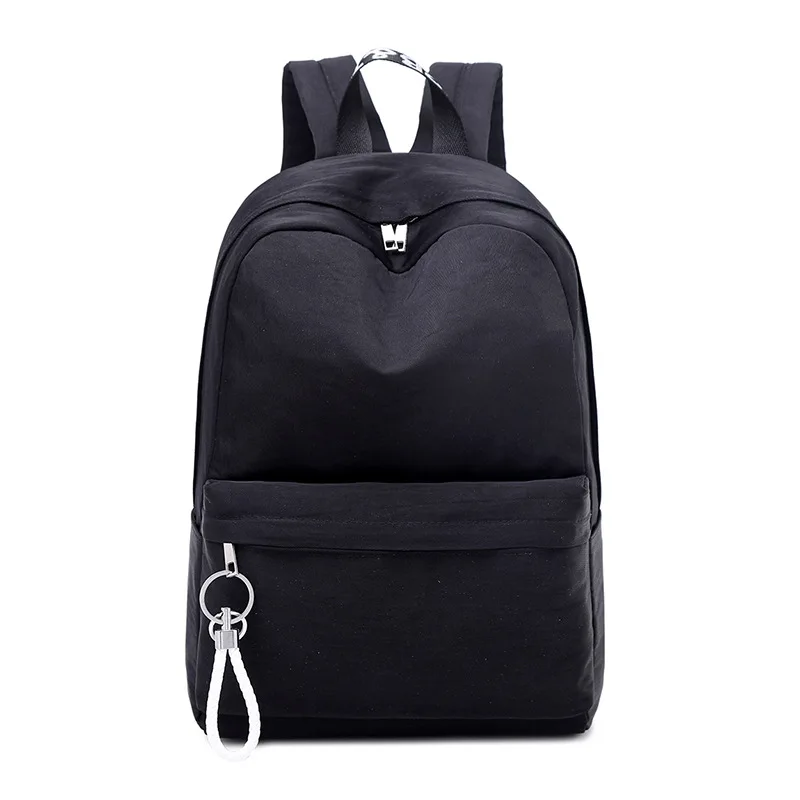 Элегантный дизайн школьный рюкзак для девочек-подростков большой Колледж студентов средней школы сумки Высокое качество нейлон женский рюкзак Для женщин сумка портфель школьный для девочек - Цвет: Черный