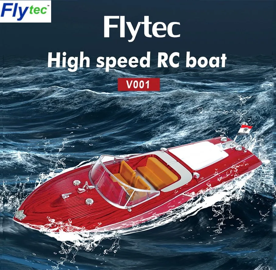 Flytec V001 2 4G высокоскоростная радиоуправляемая лодка навигационная модель игрушки