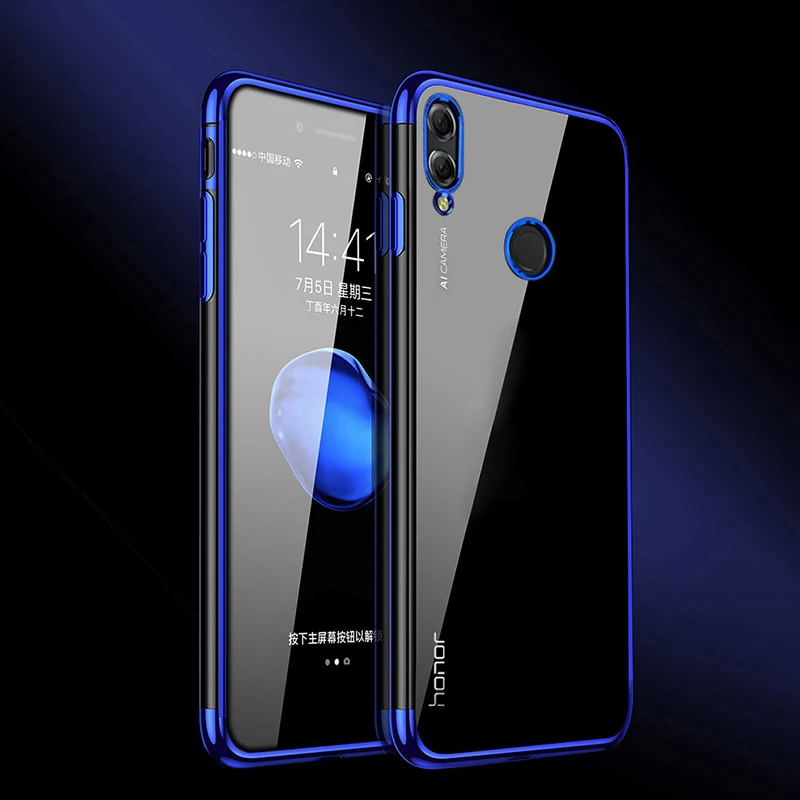 Чехол для телефона с избыточным ветром Huawei Y6Pro Y7Pro прозрачный мягкий силиконовый