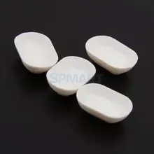 Кукольный домик миниатюрная посуда белые овальные тарелки кухонные принадлежности 12 шкал упаковка из 4 шт