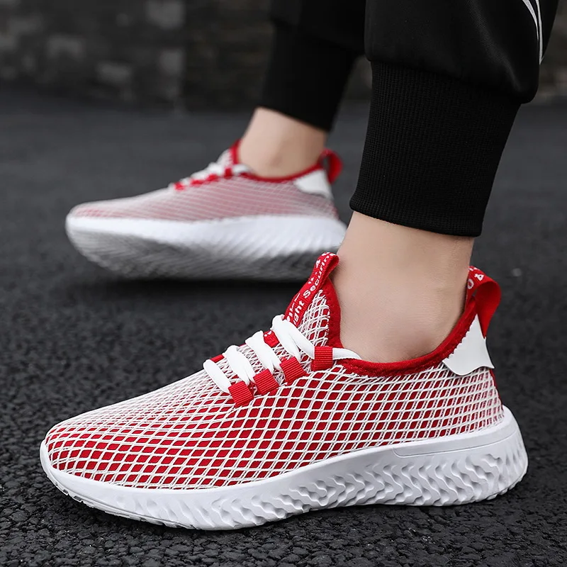 2019 Male Shoe Ventilation Net Platform Shoes Men Male Motion Casual Shoes All-match Fabric Run Shoe Zapatos De Hombre Loafers