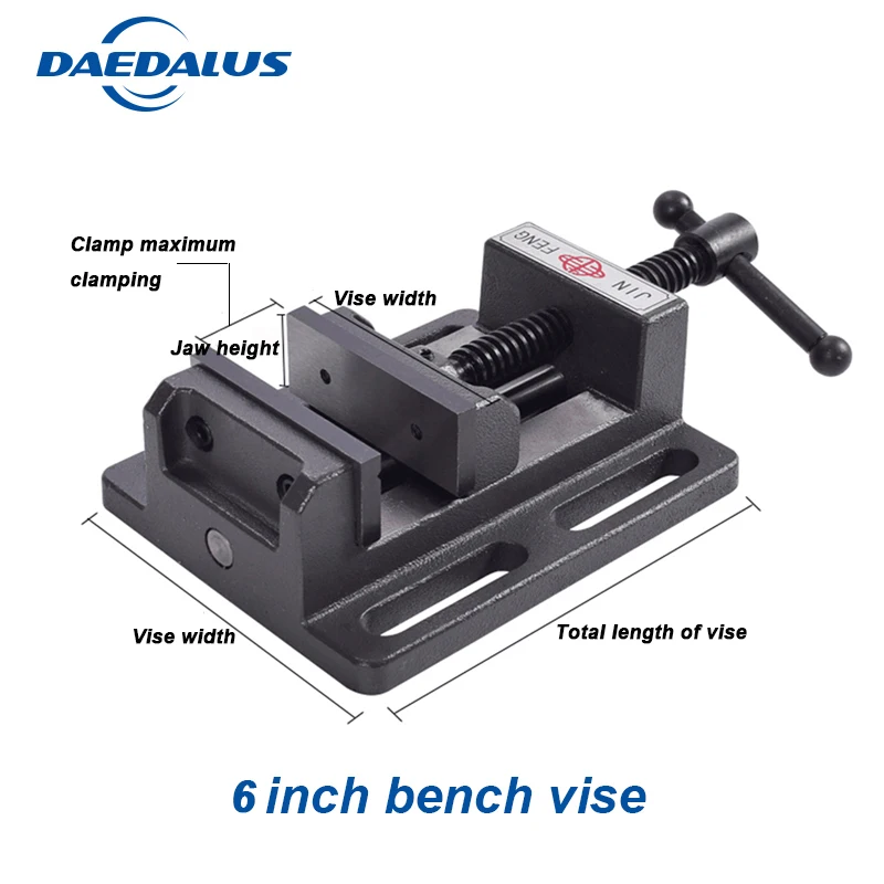 

6 Inch Bench Vise Drill Clamp Fixture Worktable Mini Vise CNC Table Vise For Drill Stand Drill Press Woodworking Power Tools