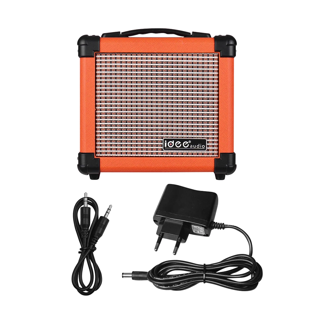 IDEEAUDIO MA-1 10 ватт портативный Настольный оранжевый США штекер Электрический гитарный динамик усилитель с двумя регулируемыми каналами комбинированный усилитель - Цвет: EU