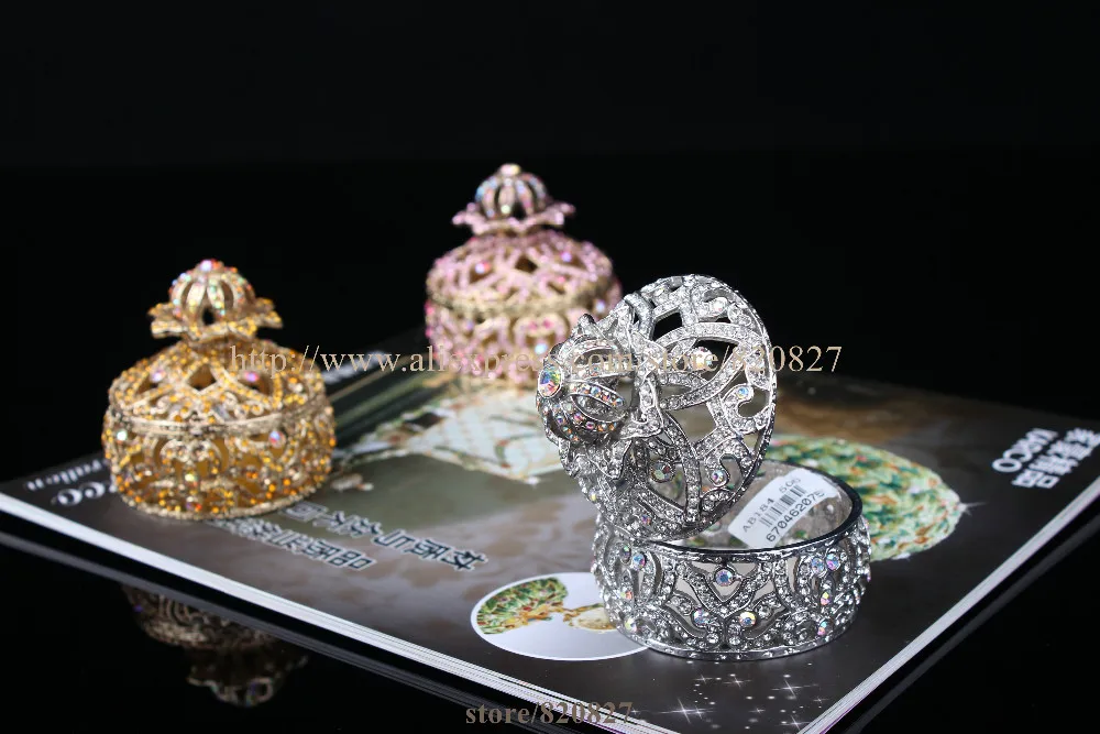 Joyas De Cristal Blanco Personalizado Mariposa Diamante//Caja de la baratija