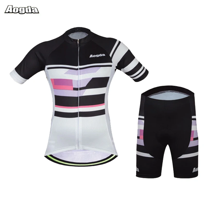 Aogda BIke Clothing Women Summer Cycling Dress Quick Dry Breathable Maillot Uniforme Ciclismo Bicycle Jersey Set | Спорт и