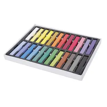 

Temporary Portable 24 Colors Chalk Stick Hair Color Dye Kit Hair Color Alcohol-Free Styling Chalks Hair Crayons Tools TSLM2