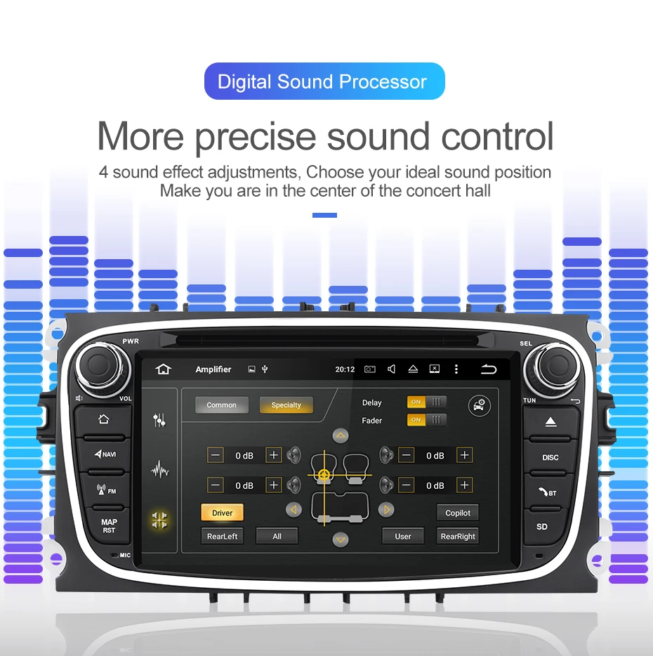 Perfect Isudar Car Multimedia player Android 9 GPS Autoradio 2 Din For FORD/Focus/Mondeo/S-MAX/C-MAX/Galaxy RAM 4GB 64GB Radio DSP DVR 11
