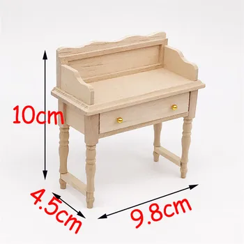 

Desk Table for 1:12 Dollhouse Wooden Furniture Model Set Dollhouse Furniture Doll Accessories Baby Kid's Gift Toy A514