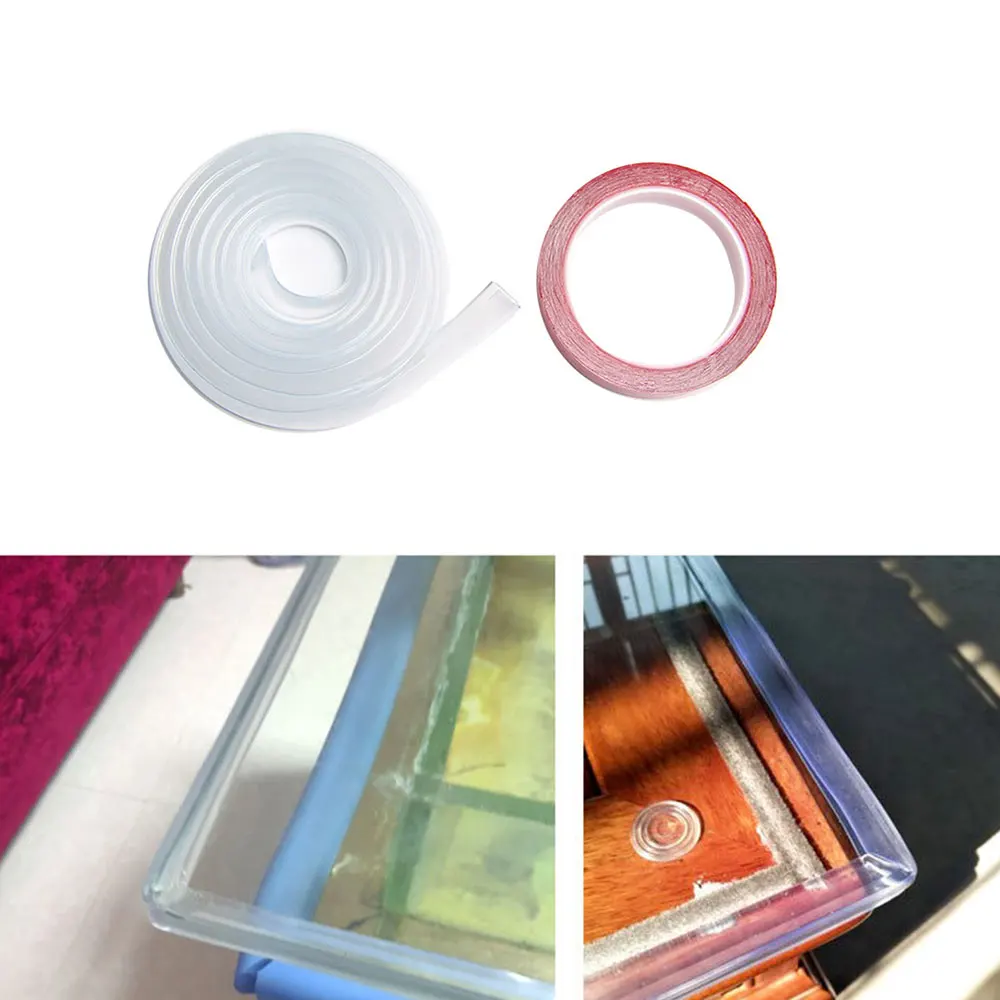 Anti-Collision Strip Transparent Thick Soft Silicone Strip Safety Kids Corner Guard Edge Protector Pad