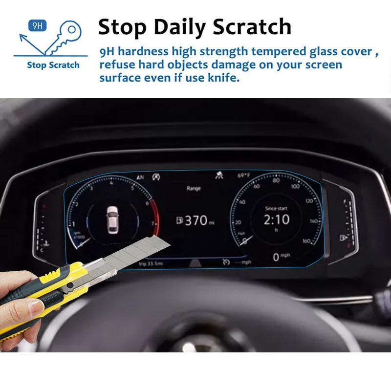 Цена Для Volkswagen Tiguan 2019 приборная панель закаленное стекло Защита экрана приборная панель экран против царапин пленка приборная панель Стекло