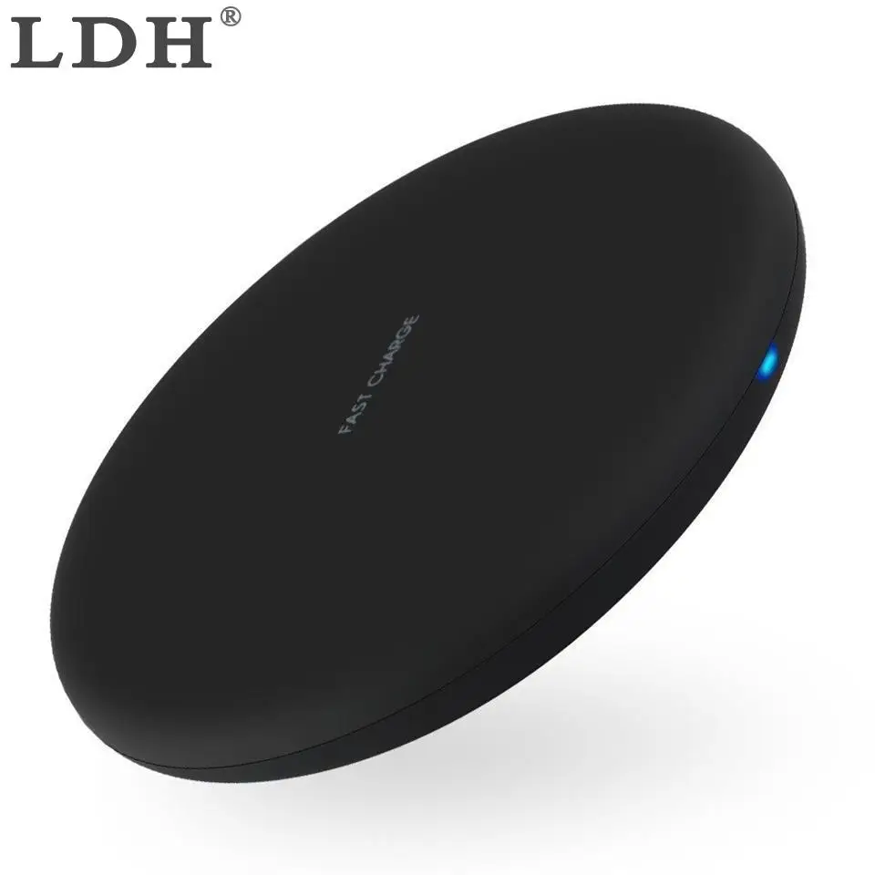 LDH 10 Вт Qi Беспроводное зарядное устройство для iPhone X XS Max XR 8 Plus быстрая