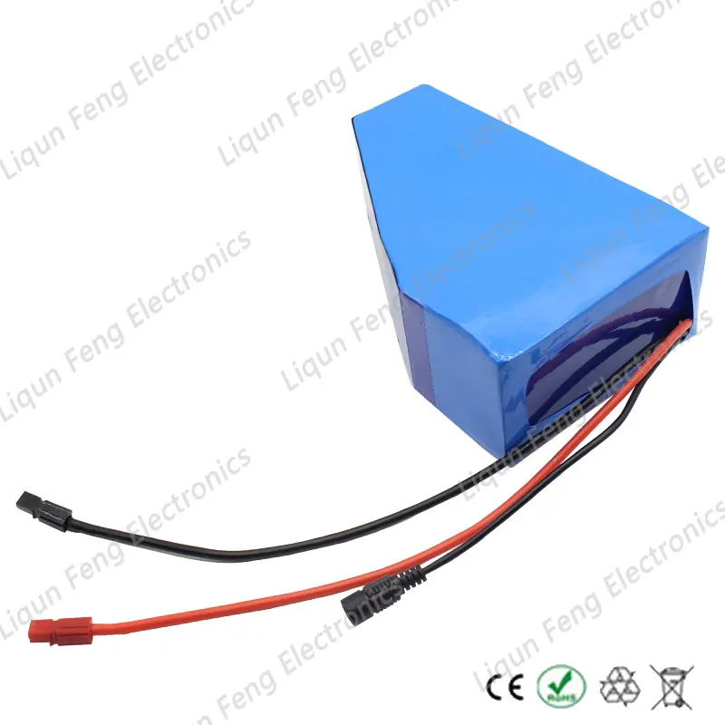 Clearance Electric Bike Battery 48V 22AH 1500W Triangle Lithium battery with PVC Case 30A BMS + 54.6V 2A charger + Free triangle bag 2
