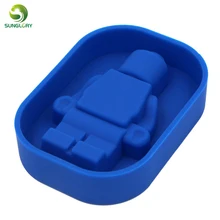 «Сделай сам» в Робо-стиле, силиконовый торт форма льда лоток емкости для мороженого силиконовая форма для изготовления Мороженого Maker Fondant(сахарная) форма для выпечки, шоколада Инструменты для тортов