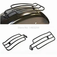 Schwarz Hinten Überzogene Gepäckträger Passt passt für Solo Harley Davidson Sportster 883N 1200 XL 1985-2003