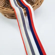 

2018 New Arrival One Meter Fashion Stripe Pattern Elastic Webbing Sewing Material For Garment Bag DIY decoration