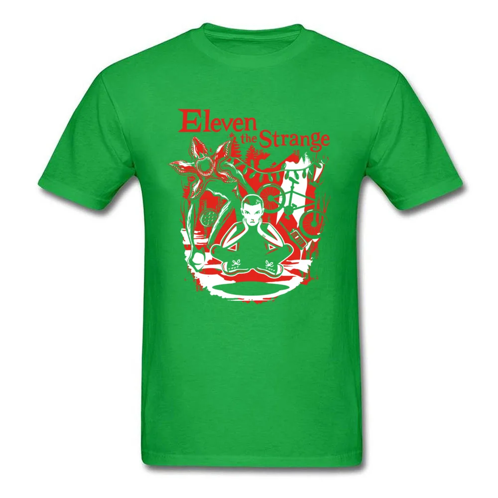 Eleven The Strange T Shirts Custom Short Sleeve 2018 New Fashion O Neck 100% Cotton Tops Tees Casual T-Shirt for Men Summer Fall Eleven The Strange green