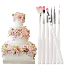 Pincel de pintura de bolo, ferramenta de decoração de bolo de fondant 7 pçs/set