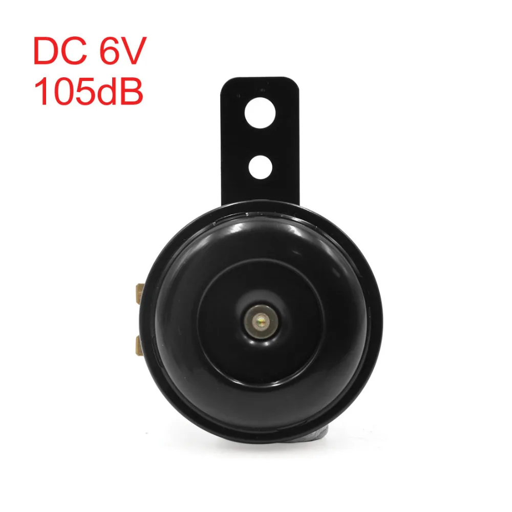 X AUTOHAUX Universal Car Horn Waterproof Black Mount Siren Electric Signal Horn DC 6V 105dB for Auto Vehicle Trucks Car