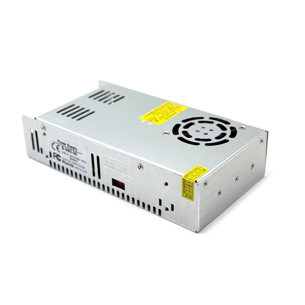 360W 30V 12A одиночный выход импульсный источник питания для светодиодной ленты CNC 3D